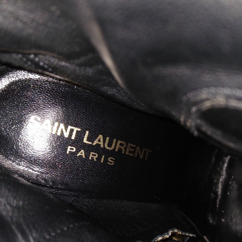 Saint Laurent Brown Snake Print Ankle Boots - Picture 6 of 6